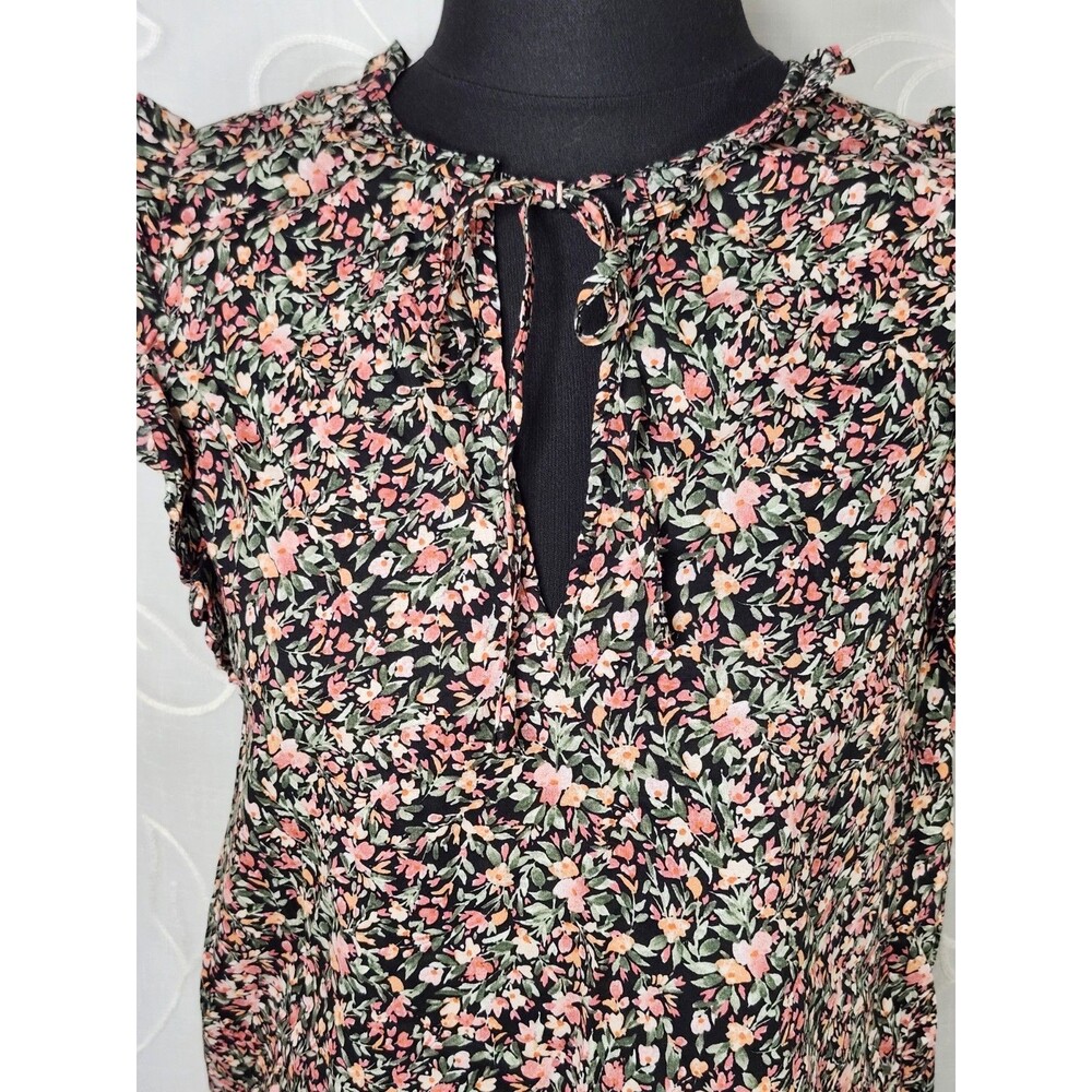 BB Dakota Steve Madden Sleeveless Floral Printed Top Women's M Cottagecore Boho